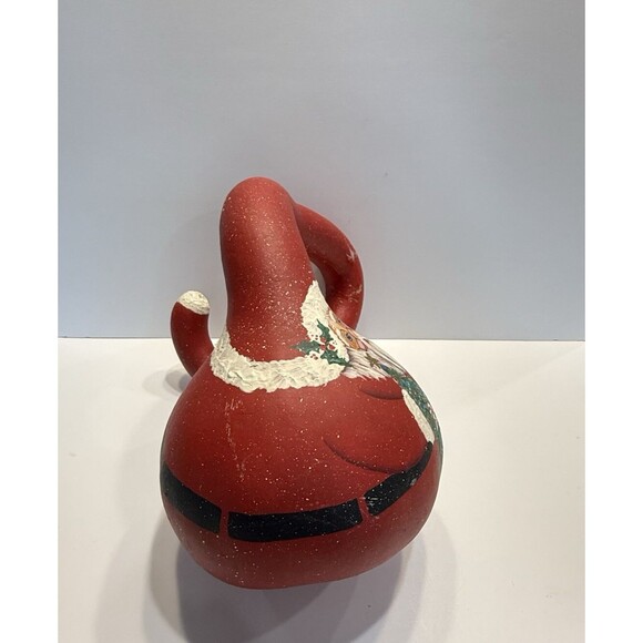 Santa Gourd Hand Painted Christmas 12 Vintage Christmas Santa Claus Hand Painted Gourd Country Holiday Tree 90\'s